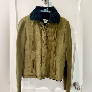 Marrakech Olive Quilted Utility Jacket